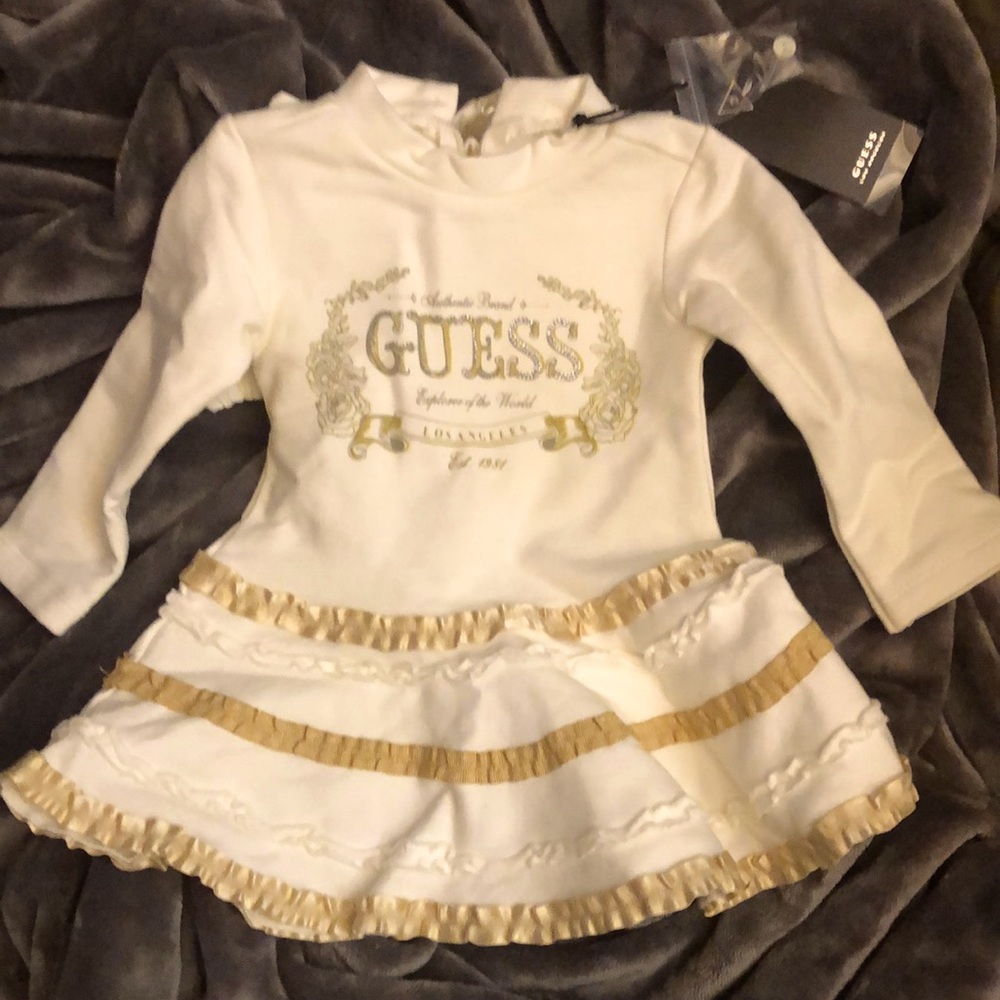 Beautiful cream and gold Guess dress with pants